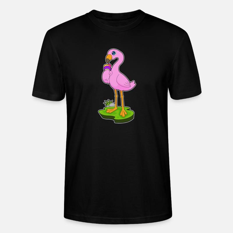 Flamingo Waffeleis - Stanley/Stella Unisex Bio-T-Shirt CRAFTER - Schwarz