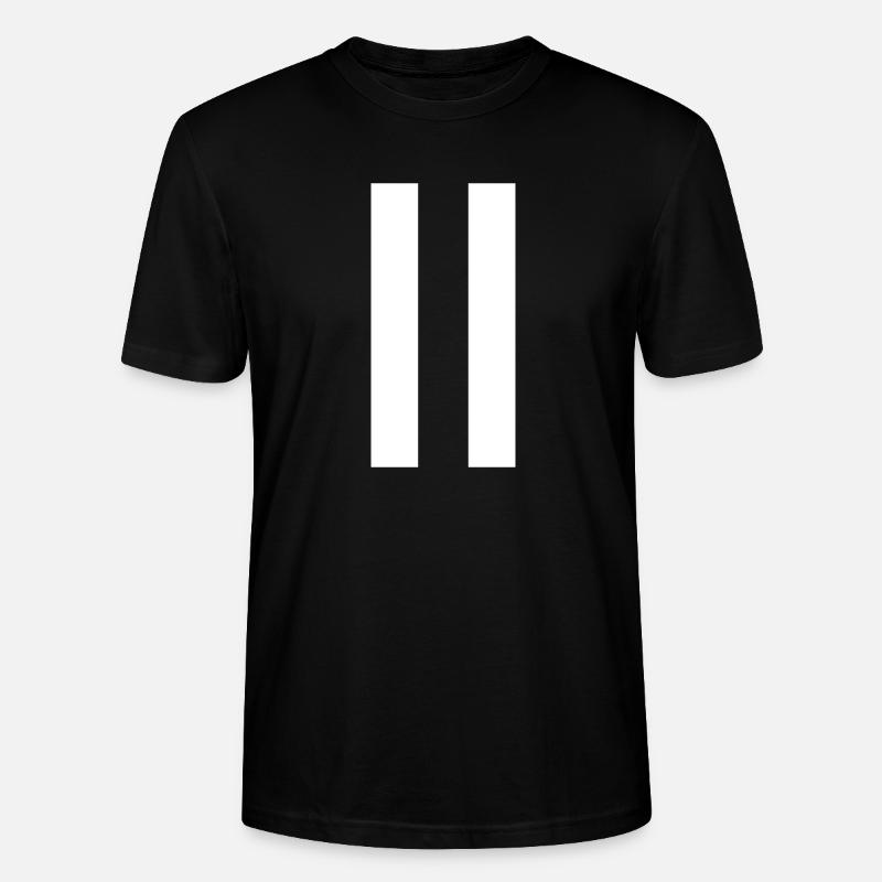 Pause sign – modern minimal design - Stanley/Stella CRAFTER Unisex Organic T-Shirt - black
