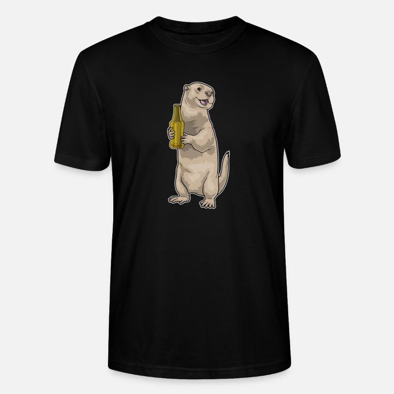 Otter Flasche Bier - Stanley/Stella Unisex Bio-T-Shirt CRAFTER - Schwarz