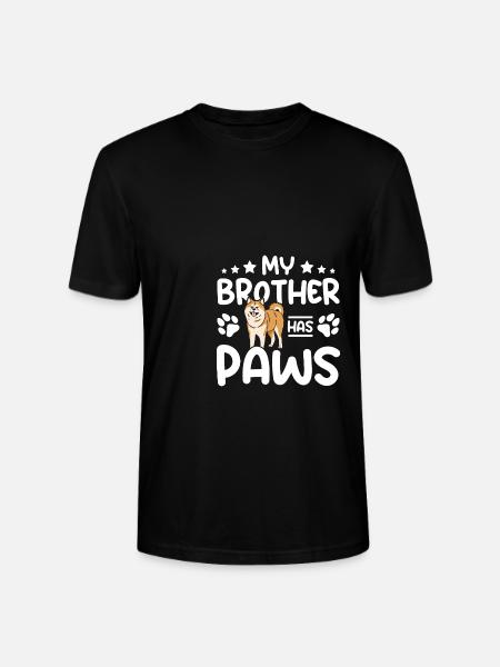 My Akita brother has paws - Stanley/Stella CRAFTER Unisex Organic T-Shirt - black