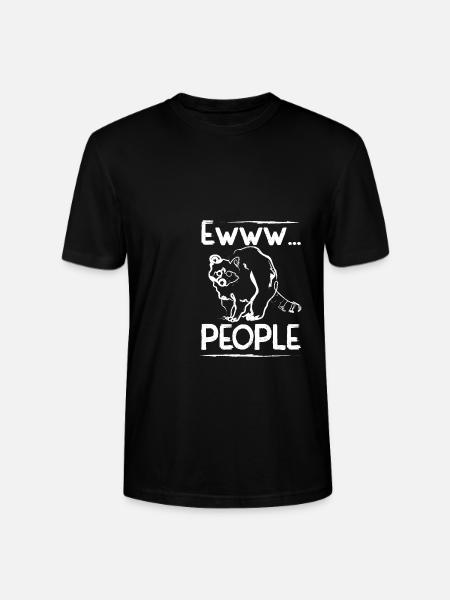 Ewww people raccoon - Stanley/Stella CRAFTER Unisex Organic T-Shirt - black