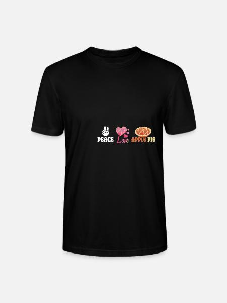 Peace love Apple pie - Stanley/Stella Unisex Bio-T-Shirt CRAFTER - Schwarz