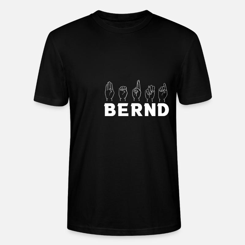 Gebärdensprache Bernd - Stanley/Stella Unisex Bio-T-Shirt CRAFTER - Schwarz