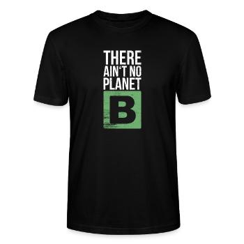 There is not no planet - Stanley/Stella CRAFTER Unisex Organic T-Shirt - black - Front - Alina (178cm) & Michal (187cm)