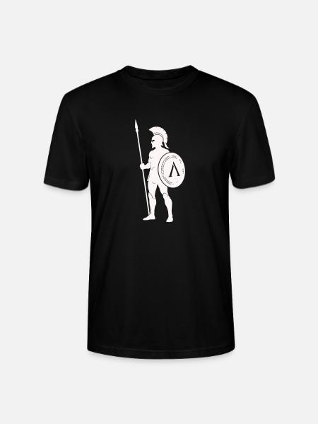 Guerrier Spartiate avec Bouclier - T-shirt bio CRAFTER Stanley Stella Unisexe - noir