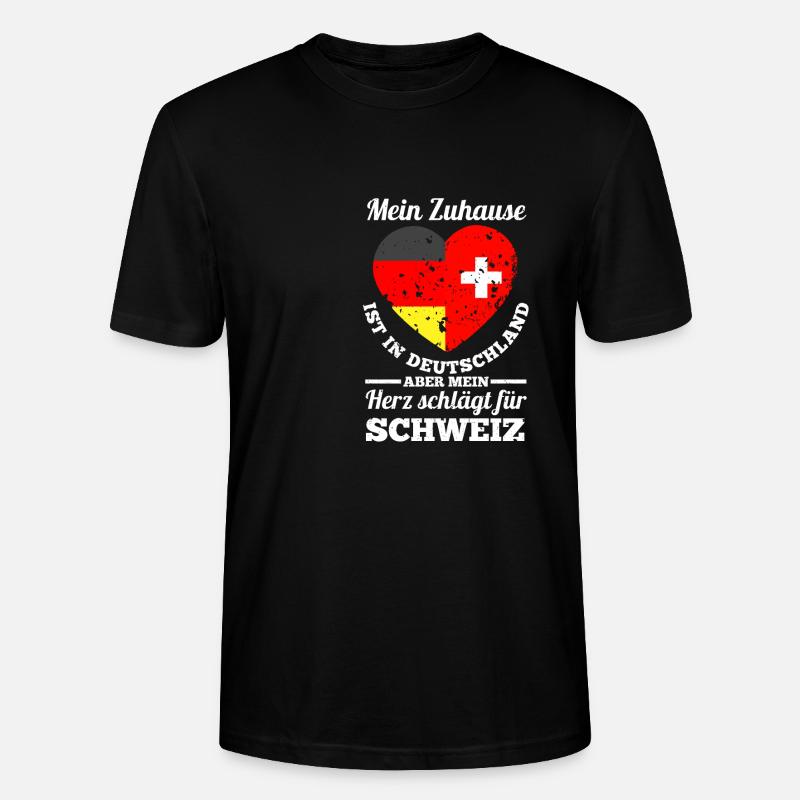 Schweizer Deutschland Schweiz - Stanley/Stella Unisex Bio-T-Shirt CRAFTER - Schwarz
