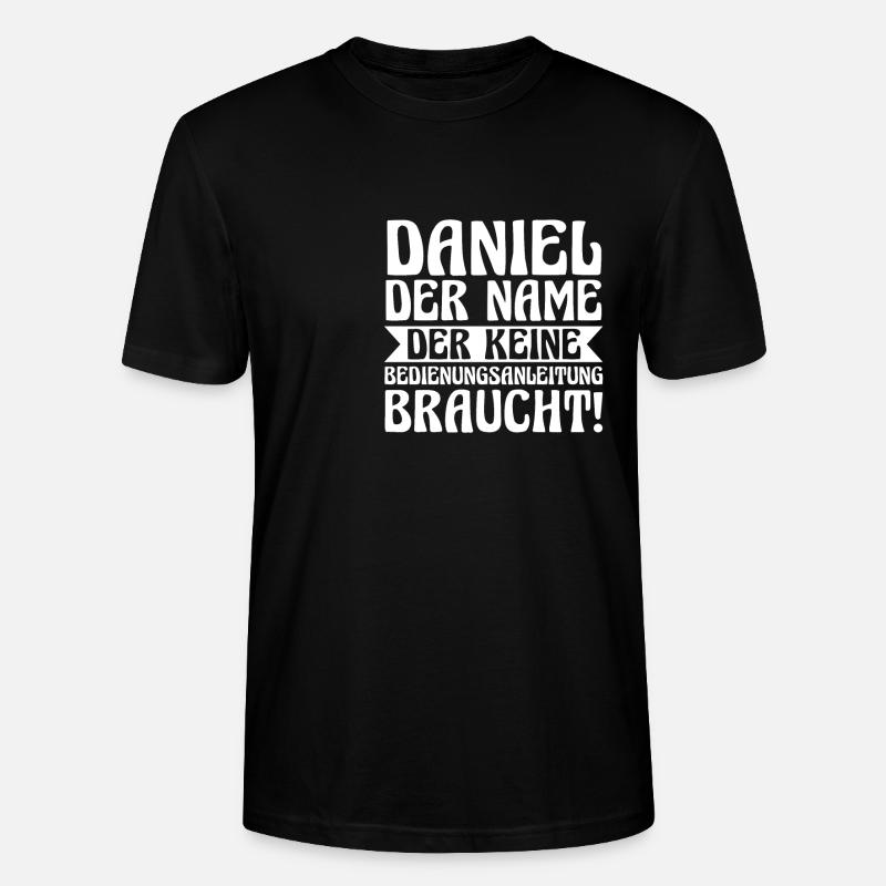 First name Daniel - Stanley/Stella CRAFTER Unisex Organic T-Shirt - black