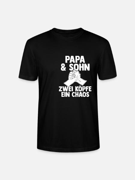 Dad and son - Stanley/Stella CRAFTER Unisex Organic T-Shirt - black