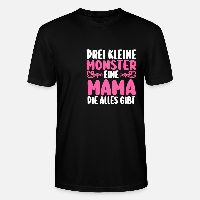 Mama Von 3 Kindern - Stanley/Stella Unisex Bio-T-Shirt CRAFTER - Schwarz