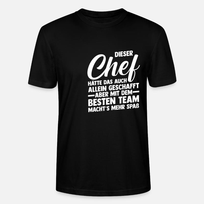 Teamleiter Chef Abschied - Stanley/Stella Unisex Bio-T-Shirt CRAFTER - Schwarz