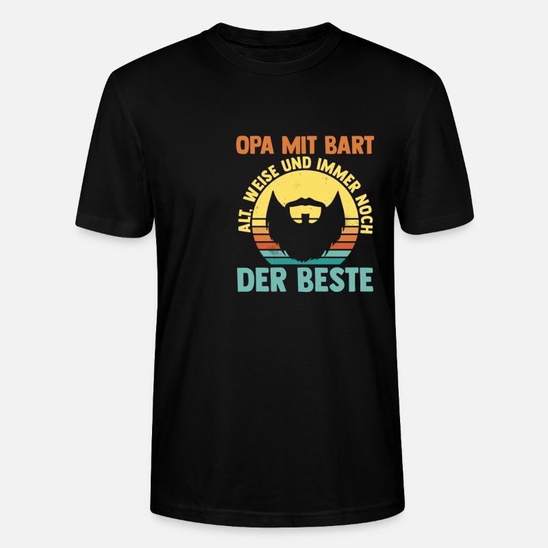 Papi avec une barbe - T-shirt bio CRAFTER Stanley Stella Unisexe - noir