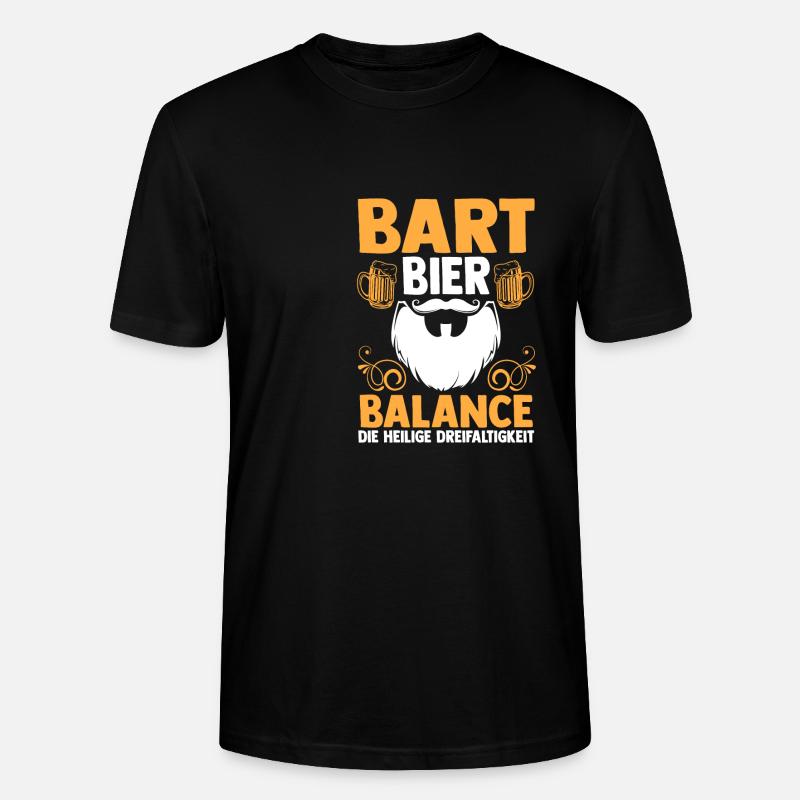 Bier Bärtig Bartträger Bart - Stanley/Stella Unisex Bio-T-Shirt CRAFTER - Schwarz