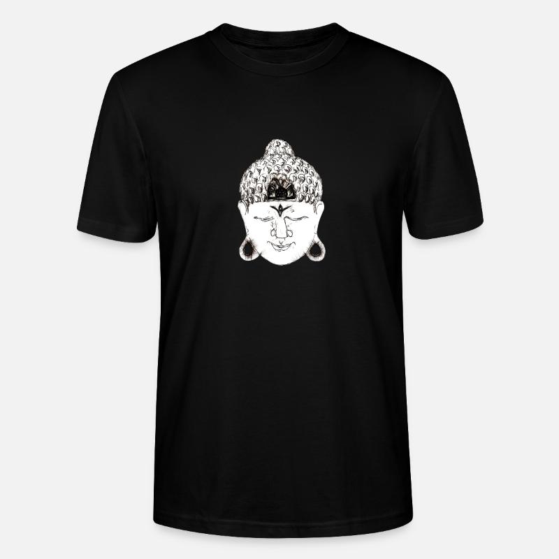Buddha - Stanley/Stella Unisex Bio-T-Shirt CRAFTER - Schwarz
