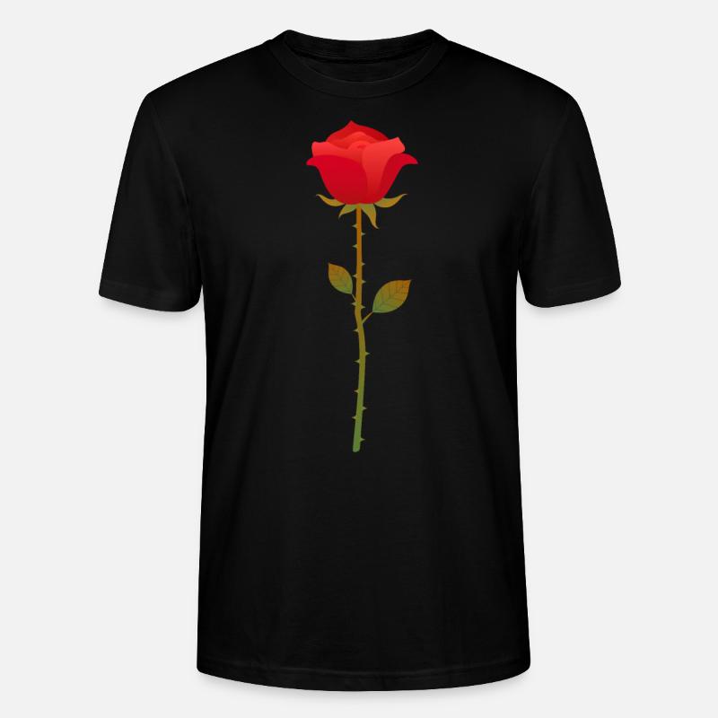 Rose Fleur Roses Saint-Valentin - T-shirt bio CRAFTER Stanley Stella Unisexe - noir