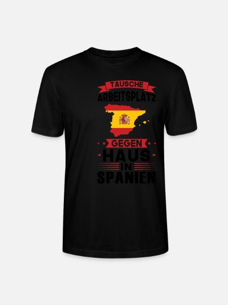 Spanien Flagge spanisch Geschenk - Stanley/Stella Unisex Bio-T-Shirt CRAFTER - Schwarz
