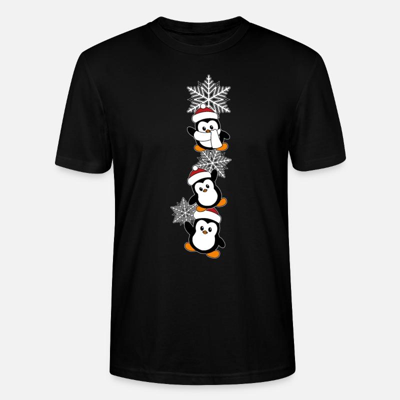 Penguin Noël - T-shirt bio CRAFTER Stanley Stella Unisexe - noir