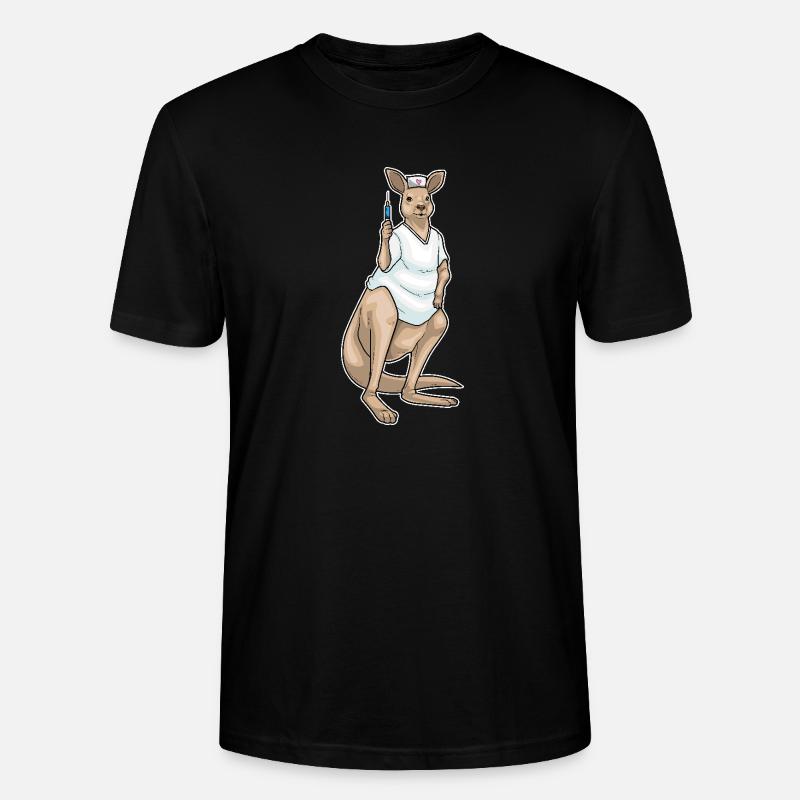 Seringue d’infirmière kangourou - T-shirt bio CRAFTER Stanley Stella Unisexe - noir
