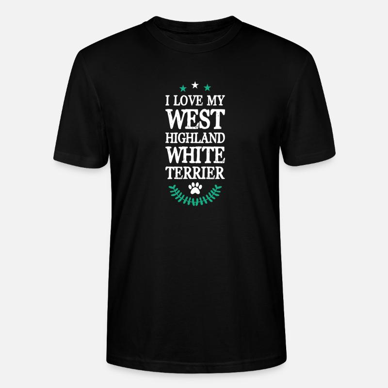 West Highland White Terrier - Stanley/Stella Unisex Bio-T-Shirt CRAFTER - Schwarz