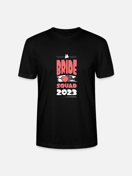 Bride Squad 2023 Team Heart - Stanley/Stella CRAFTER Unisex Organic T-Shirt - black