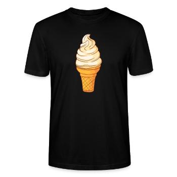 Softeis - Stanley/Stella Unisex Bio-T-Shirt CRAFTER - Schwarz - Vorne - Alina (178cm) & Michal (187cm)