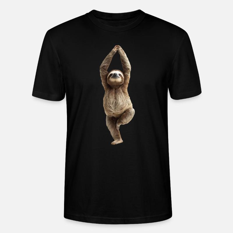 Faultier - Stanley/Stella Unisex Bio-T-Shirt CRAFTER - Schwarz