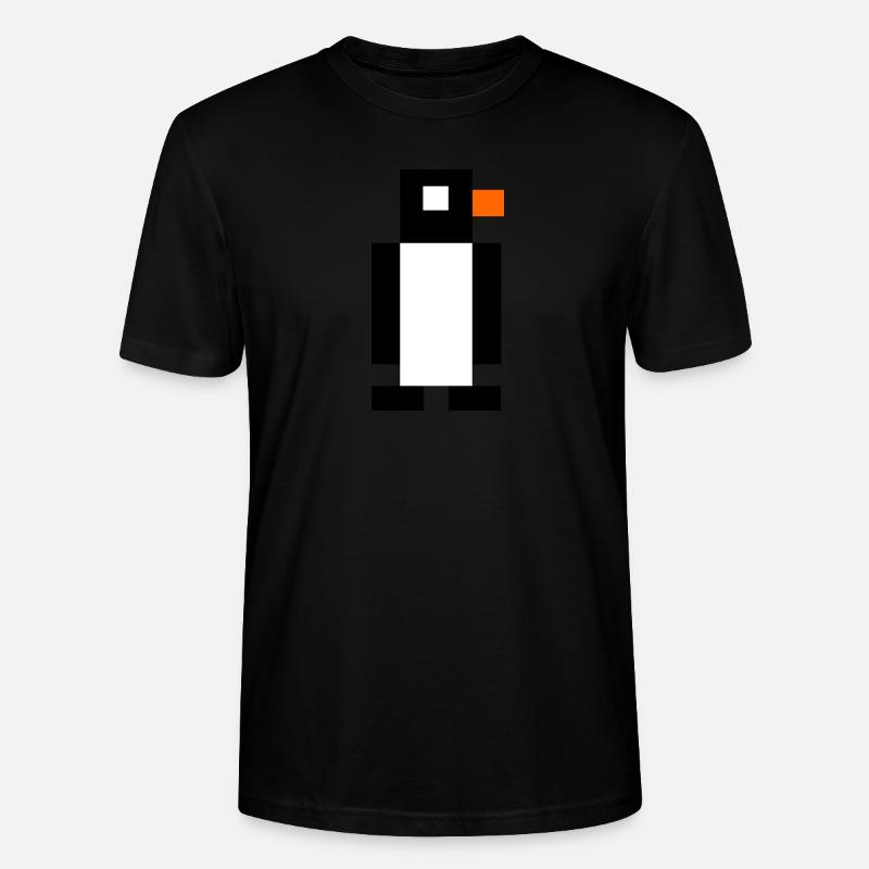 Pingouin pixel - T-shirt bio CRAFTER Stanley Stella Unisexe - noir