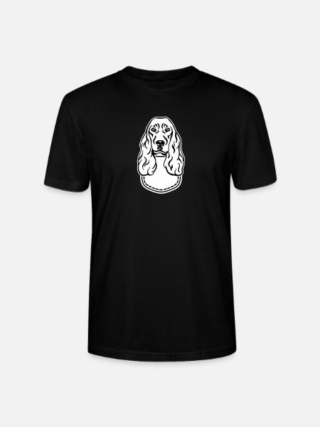 Cocker Spaniel - Stanley/Stella CRAFTER Unisex Organic T-Shirt - black
