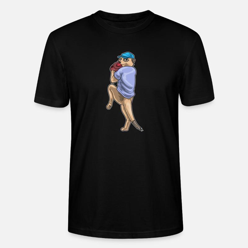Erdmännchen Baseball Baseballhandschuh - Stanley/Stella Unisex Bio-T-Shirt CRAFTER - Schwarz