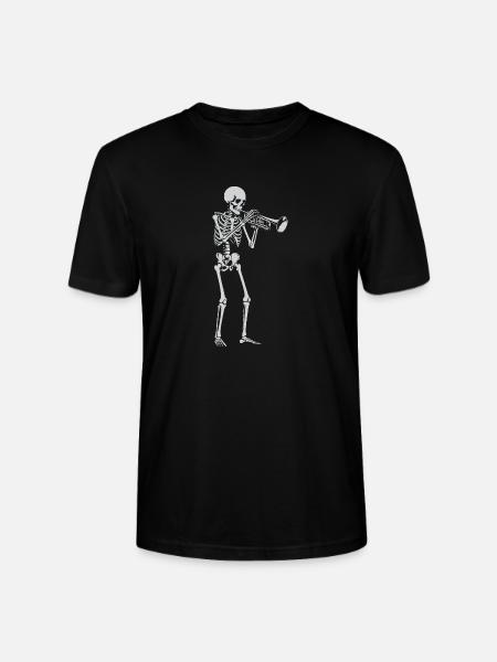Skeleton spielt Trompete - Stanley/Stella Unisex Bio-T-Shirt CRAFTER - Schwarz