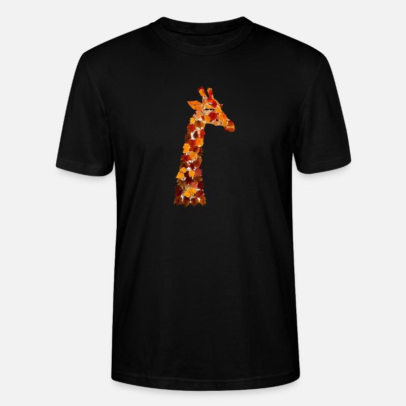 Herbst Giraffe - Stanley/Stella Unisex Bio-T-Shirt CRAFTER - Schwarz