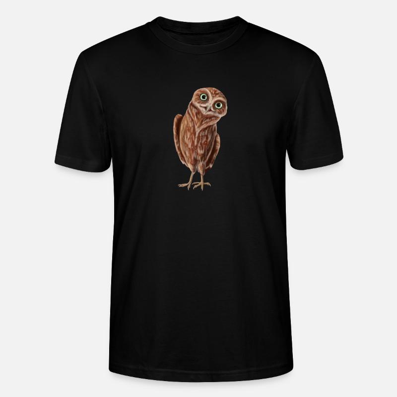 Kleine Eule - Stanley/Stella Unisex Bio-T-Shirt CRAFTER - Schwarz