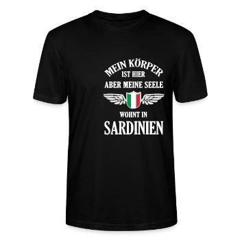 Sardinien Sehnsucht – Paradies zwischen Meer und B - Stanley/Stella Unisex Bio-T-Shirt CRAFTER - Schwarz - Vorne - Alina (178cm) & Michal (187cm)