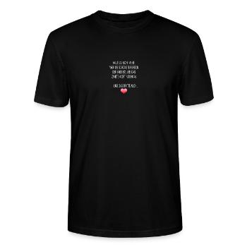 Lustiger Spruch - Stanley/Stella Unisex Bio-T-Shirt CRAFTER - Schwarz - Vorne - Alina (178cm) & Michal (187cm)