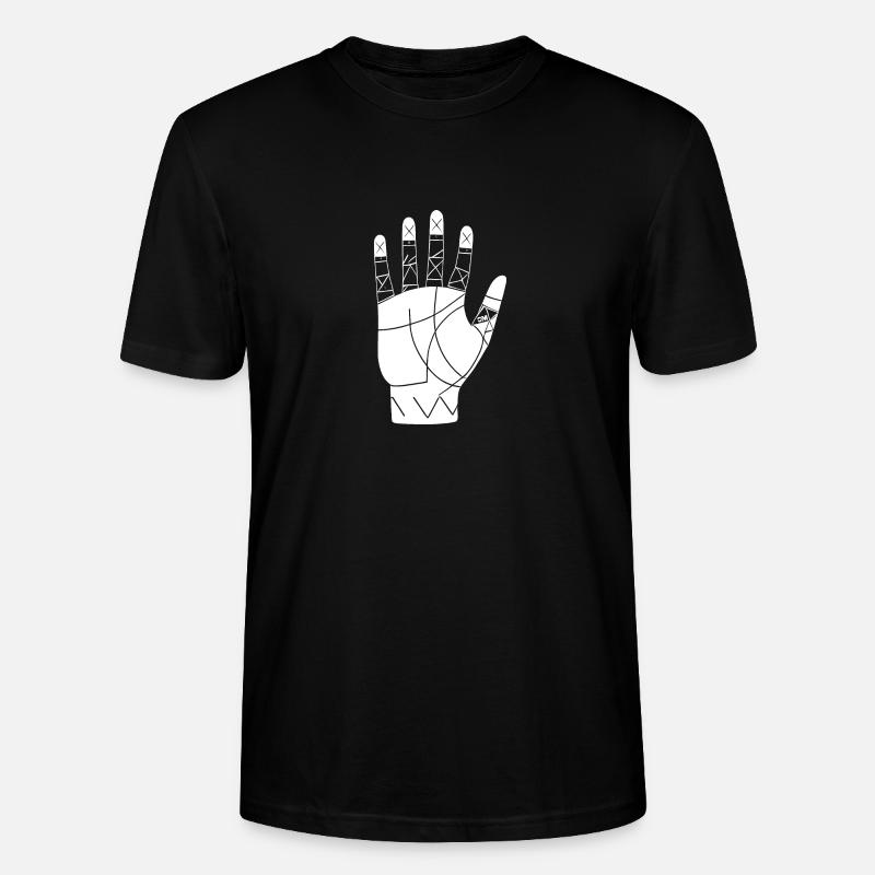 Cosmic Mirror Hand - Stanley/Stella Unisex Bio-T-Shirt CRAFTER - Schwarz