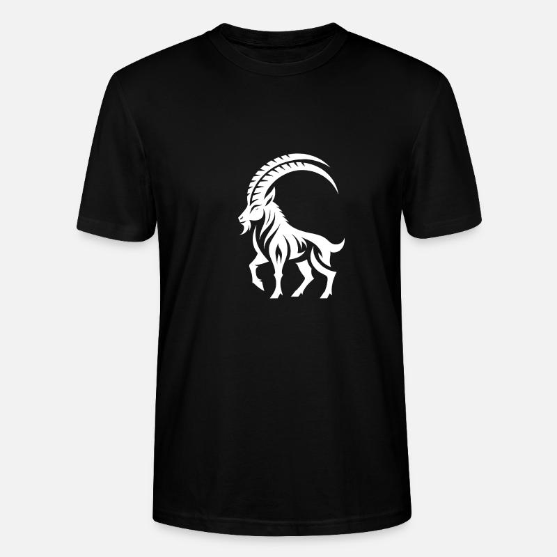 Sternzeichen Tattoo Stolzer Steinbock - Stanley/Stella Unisex Bio-T-Shirt CRAFTER - Schwarz