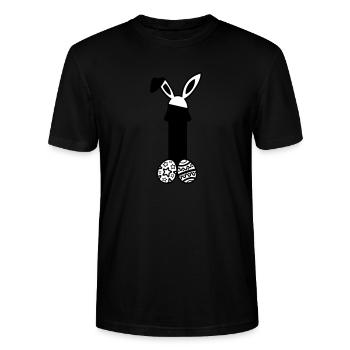 Easter penis - Stanley/Stella CRAFTER Unisex Organic T-Shirt - black - Front - Alina (178cm) & Michal (187cm)