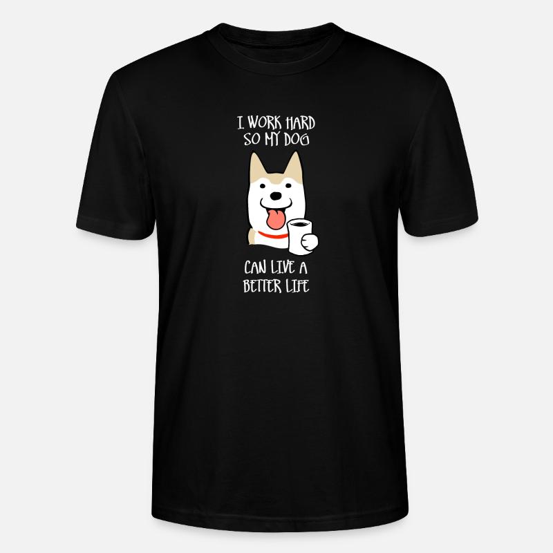 Ich arbeite hart (dunkel) - Stanley/Stella Unisex Bio-T-Shirt CRAFTER - Schwarz