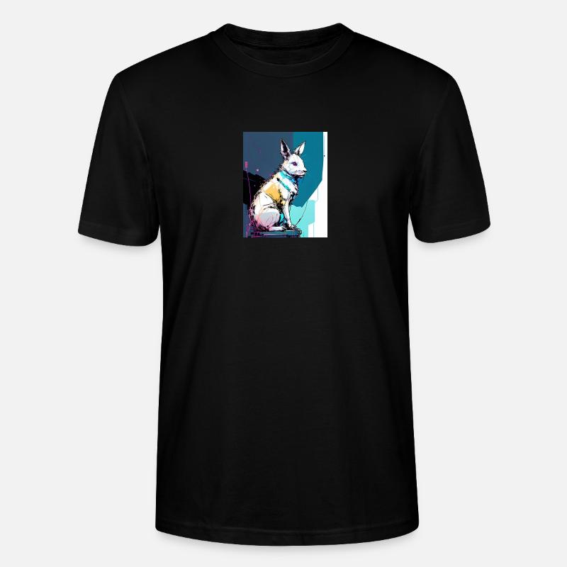 White Rabbit - Stanley/Stella Unisex Bio-T-Shirt CRAFTER - Schwarz