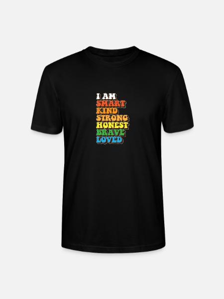Daily Affirmation Uplifting Quotes Positive - Stanley/Stella CRAFTER Unisex Organic T-Shirt - black