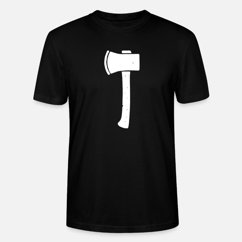 Axe Hatchet Tool Vector - Stanley/Stella CRAFTER Unisex Organic T-Shirt - black