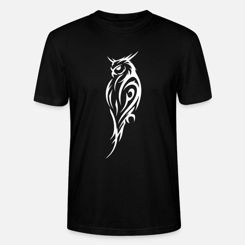 Tribal Eule Tattoo Stil - Stanley/Stella Unisex Bio-T-Shirt CRAFTER - Schwarz