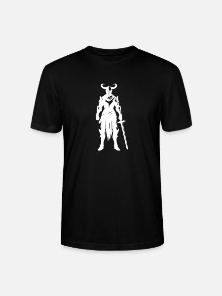Kampf Ritter mit Schwert - Stanley/Stella Unisex Bio-T-Shirt CRAFTER - Schwarz