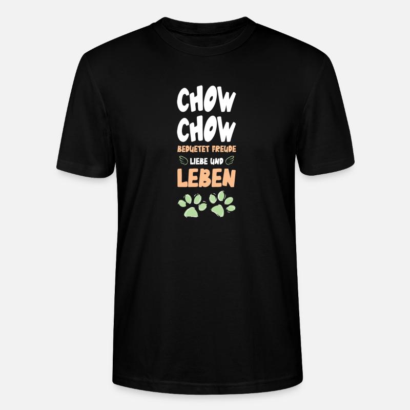 ChowChow Liebe Und Leben Muster - Stanley/Stella Unisex Bio-T-Shirt CRAFTER - Schwarz