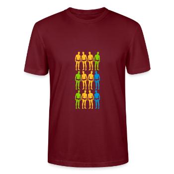 swimming swimming trunks lake - Stanley/Stella CRAFTER Unisex Organic T-Shirt - burgundy - Front - Alina (178cm) & Michal (187cm)
