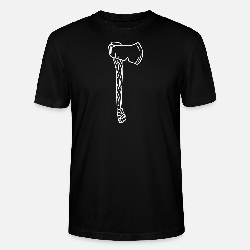 Axe Wood Forest - Stanley/Stella CRAFTER Unisex Organic T-Shirt - black