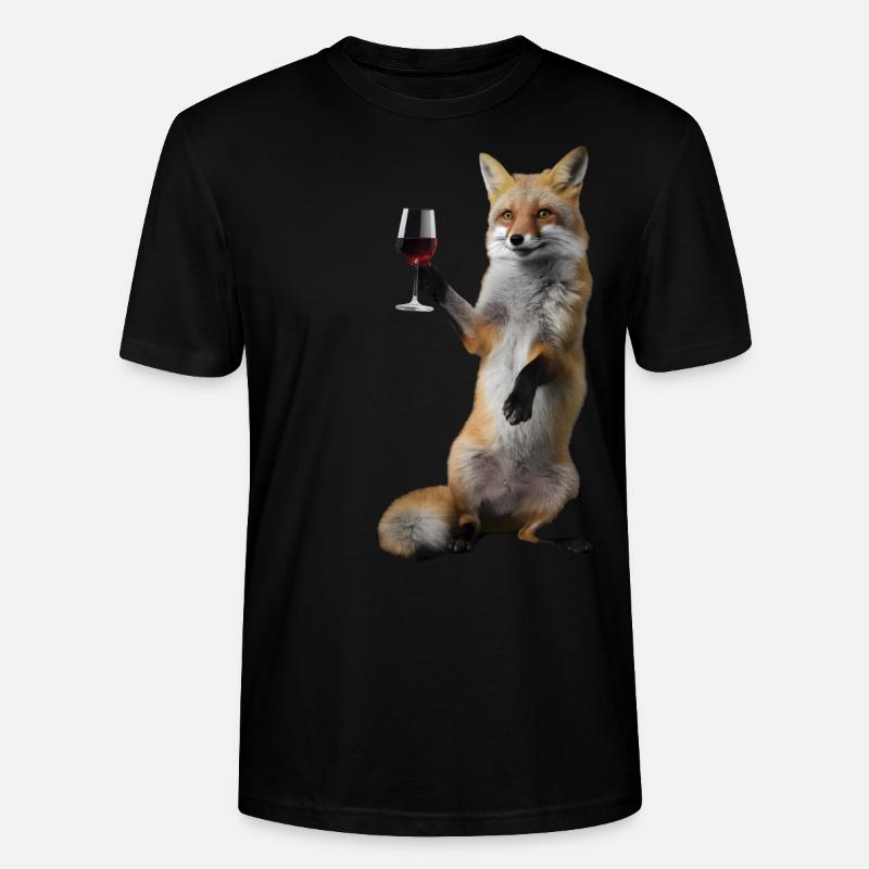 Fuchs Wein - Stanley/Stella Unisex Bio-T-Shirt CRAFTER - Schwarz
