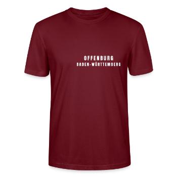 Offenburg Baden-Württemberg - Stanley/Stella Unisex Bio-T-Shirt CRAFTER - Burgunderrot - Vorne - Alina (178cm) & Michal (187cm)