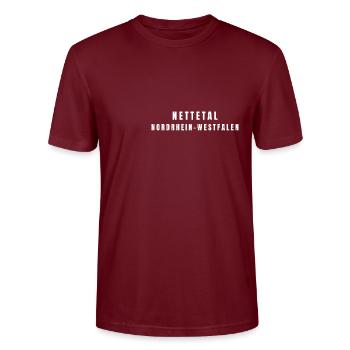 Nettetal Rhénanie-du-Nord-Westphalie - T-shirt bio CRAFTER Stanley Stella Unisexe - bordeaux - Devant - Alina (178cm) & Michal (187cm)
