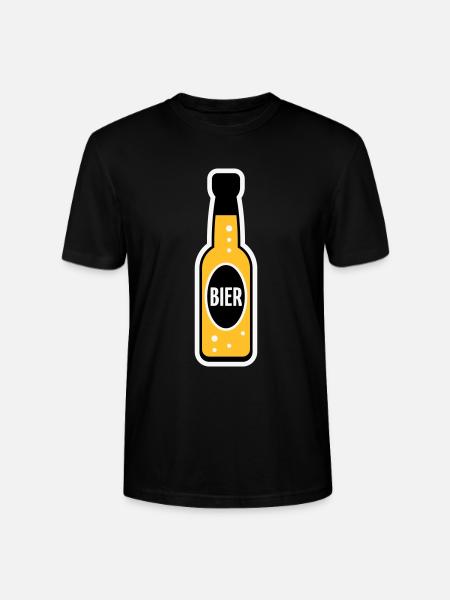 Bierflasche (Bier / Bierchen / NEG 3C) - Stanley/Stella Unisex Bio-T-Shirt CRAFTER - Schwarz