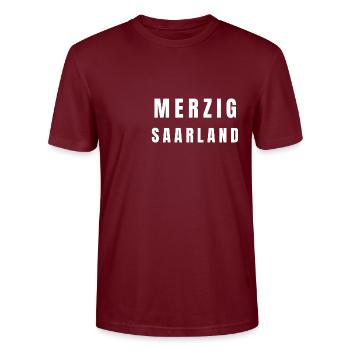 Merzig Sarre - T-shirt bio CRAFTER Stanley Stella Unisexe - bordeaux - Devant - Alina (178cm) & Michal (187cm)